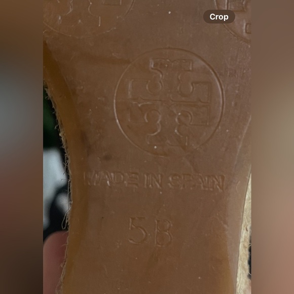 TORY BURCH Black Lace Up Canvas Espadrille Wedges Sandals Size 5 - Picture 14 of 16